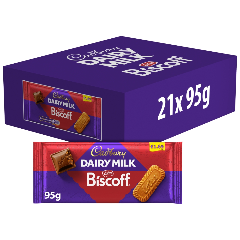 318065.jpg Cadbury Dairy Milk With Lotus Biscoff Chocolate Bar 95g - Image 1