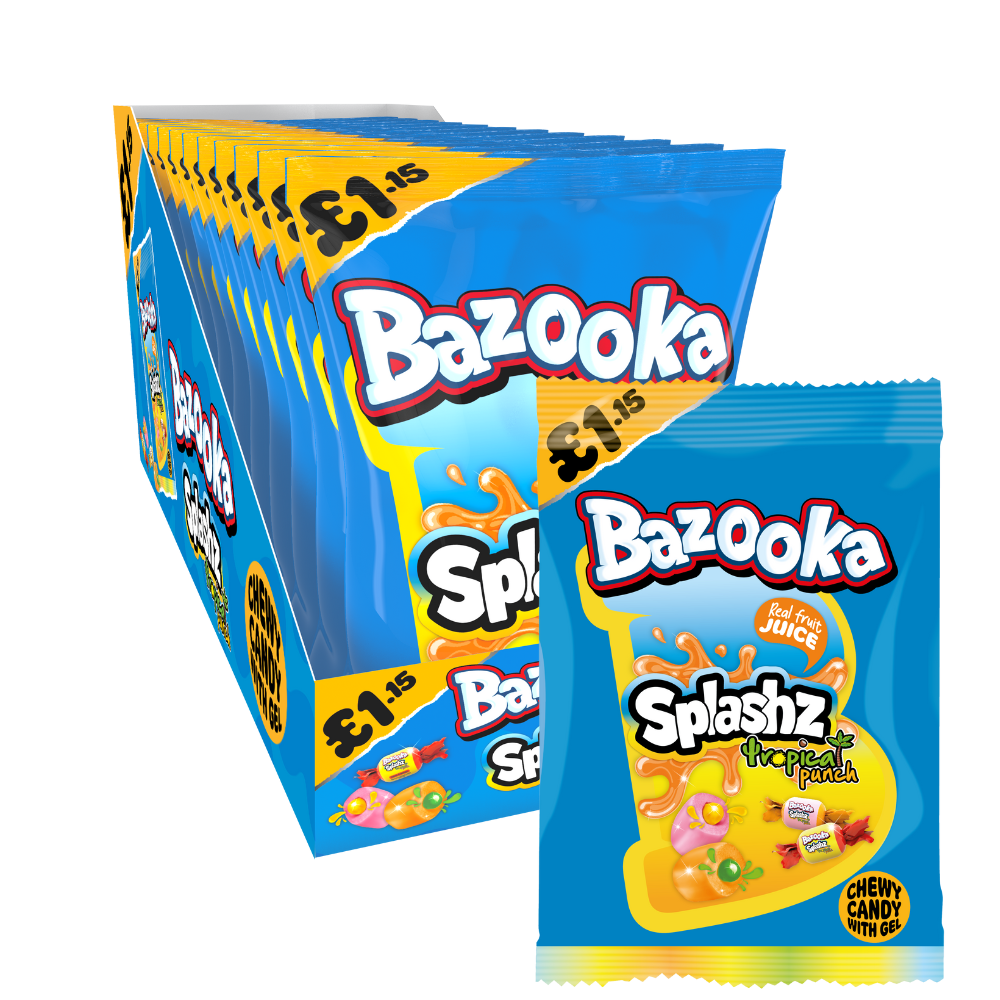 318071_bazooka_splashz_tropical_1.15_pmp_1_a_.png Bazooka Splashz Tropical Fruit Bag 120g - Image 1
