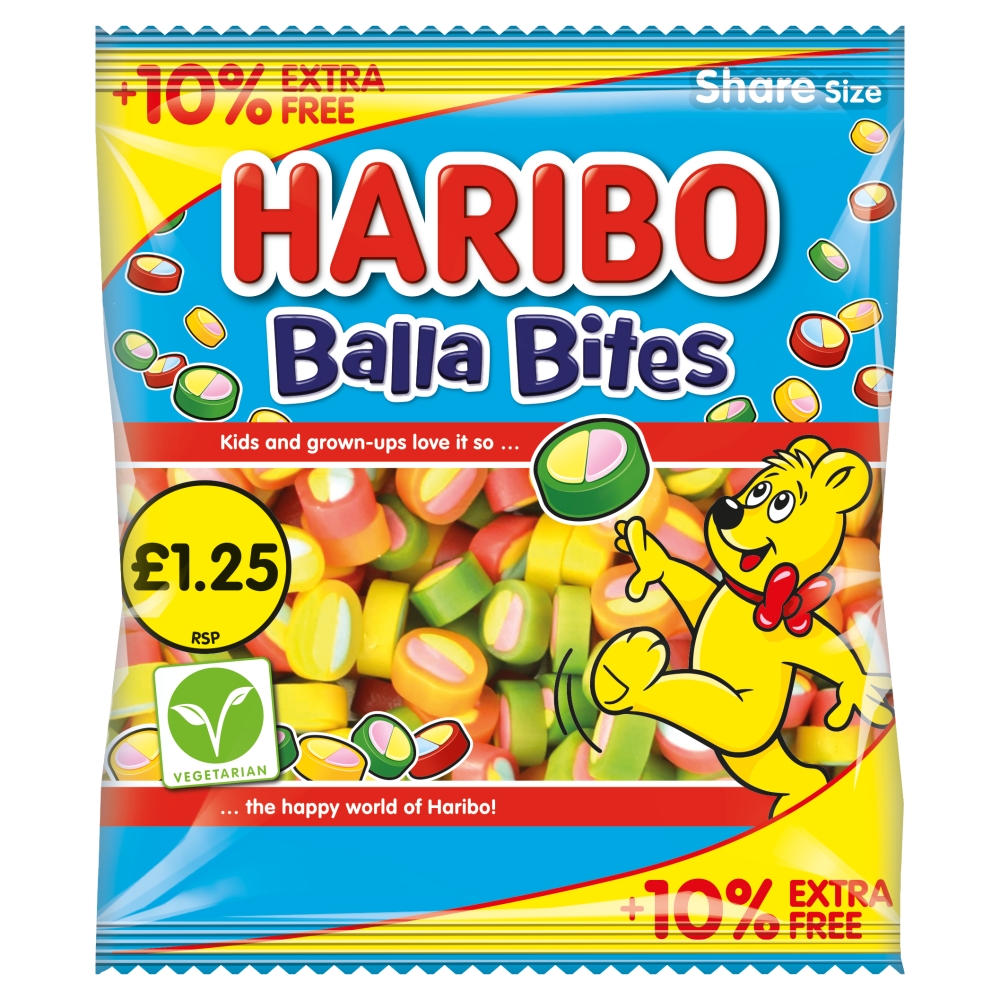 318075_haribo_balla_bites_1.25_pmp_10_fre.jpg Haribo Balla Bites Chewy Sweets Sharing Bag 154g - Image 1