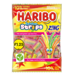 Haribo Rainbow Strips Z!NG Bag 143g