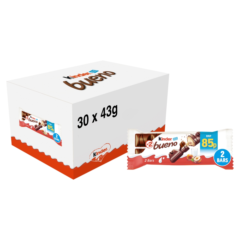318190_1.jpg Kinder Bueno Milk and Hazelnuts 2 Pieces 39g - Image 1