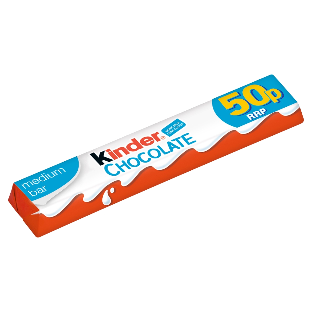 318195_kinder_snack_t36_50p_pmp.jpg Kinder Medium Chocolate Bar 21g - Image 1