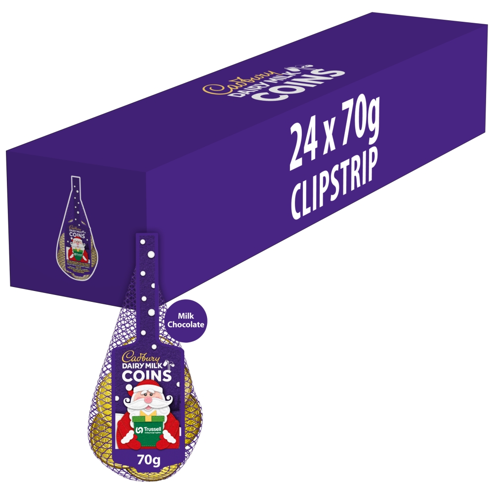 318595_1.jpg Cadbury Dairy Milk Chocolate Coins Net 70g - Image 1