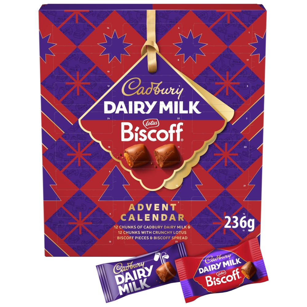 318598_3.jpg Cadbury Dairy Milk Biscoff Chocolate Advent Calendar 236g - Image 1