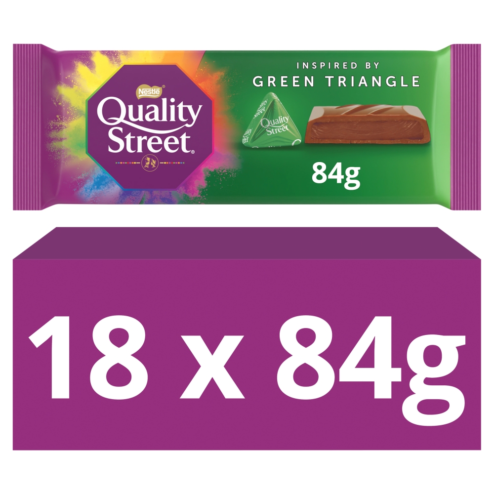 318635_1.jpg Quality Street Green Triangle Chocolate Sharing Bar 84g - Image 1