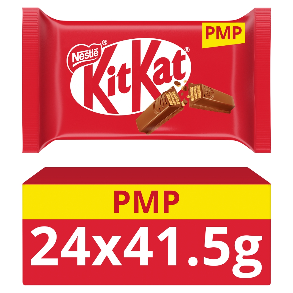 318659_1.jpg KitKat 4 Finger Milk Chocolate Biscuit Bar 41.5g - Image 1