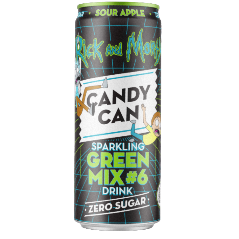 318968_1.png Candy Can Rick & Morty Sparkling Green Mix #6 Drink Can 330ml - Image 1
