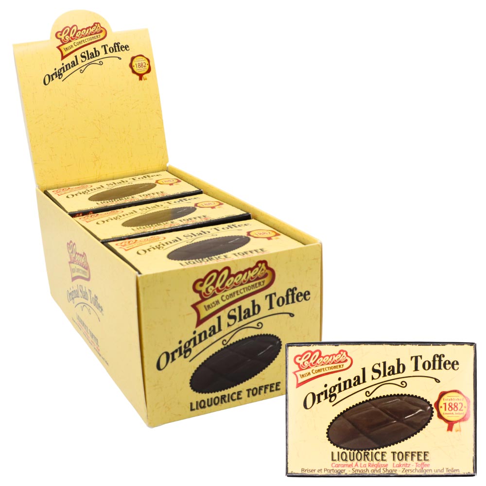 318992.jpg Cleeve's Original Slab Toffee Liquorice Bar 75g - Image 1