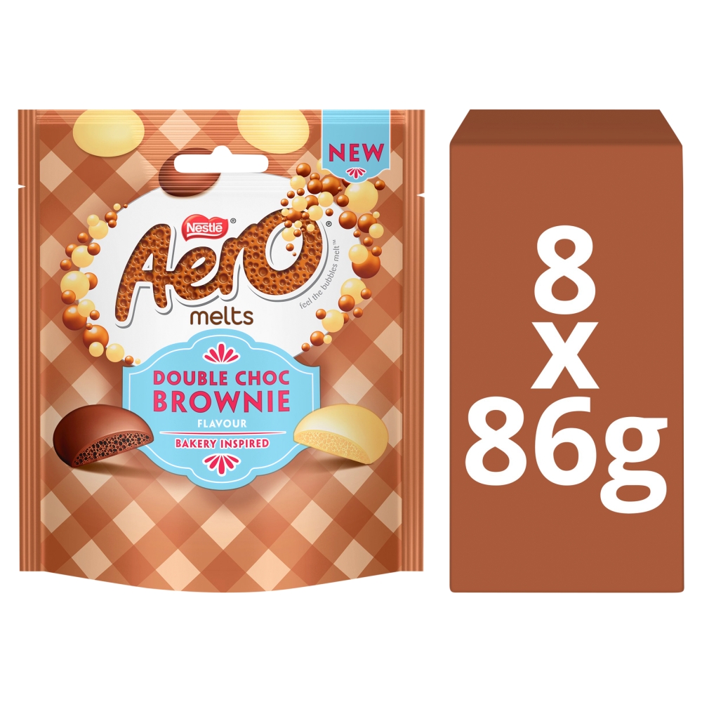319114_1.jpg Aero Melts Double Chocolate Brownie Bag 86g - Image 1