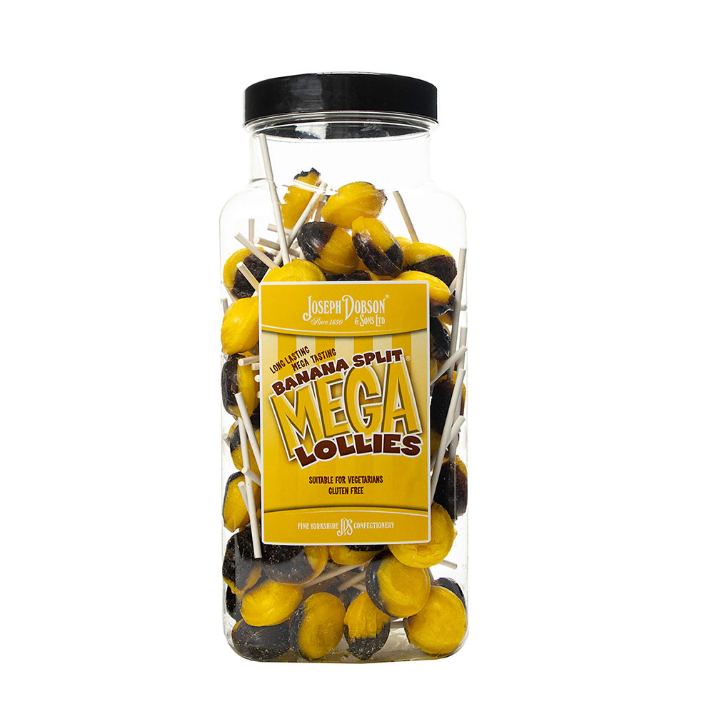 45924_aa.jpg Dobsons Banana Split Mega Lollies Jar - Image 1