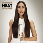 ghd chronos max wide plate hair straightener, 3x faster styling with 90% more shine white