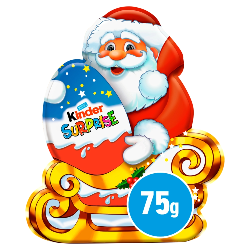 52217_kinder_surprise_father_christmas_a_.jpg Kinder Surprise Milk Chocolate Santa Christmas Gift With Toy 75g - Image 1