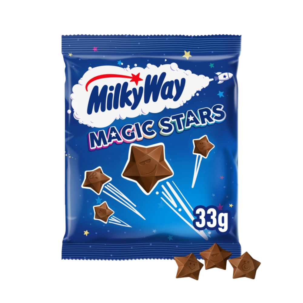 54221_a.png Milky Way Magic Stars Milk Chocolate Bag 33g - Image 1