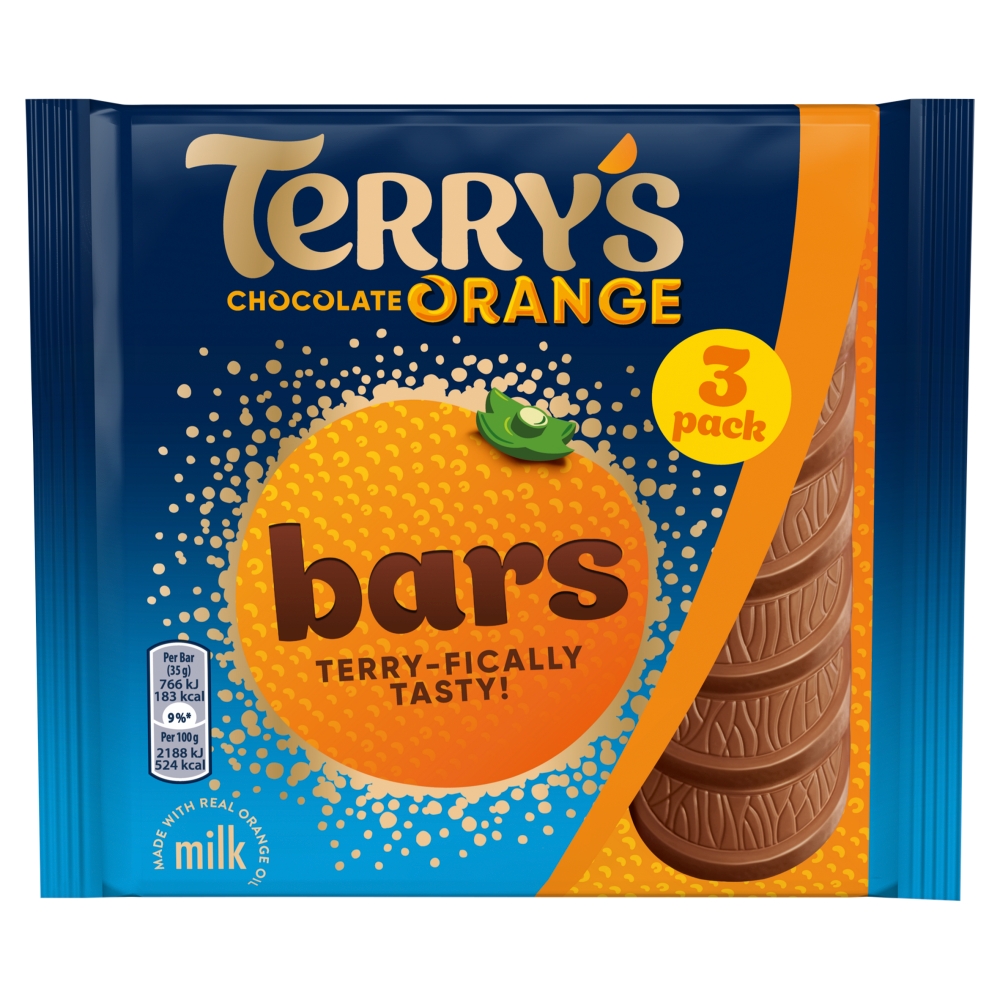 6725_a_4.jpg Terry's Milk Chocolate Orange Bars 3 Pack 105g - Image 1