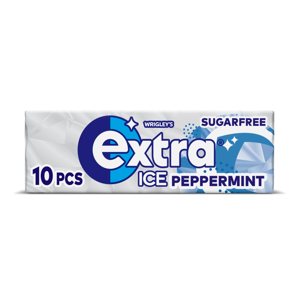 71753_a_23.jpg Extra Ice Peppermint Sugarfree Chewing Gum 10 Pieces - Image 1