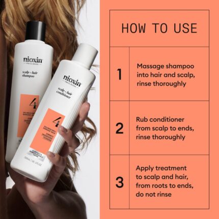 Nioxin System 4 Scalp Therapy Conditioner for Coloured Treated Hair with Progressed Thinning 300ml