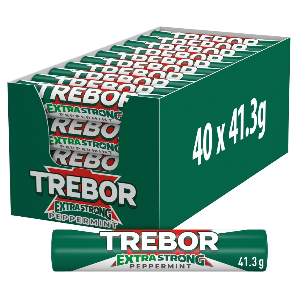 85066_a_24.jpg Trebor Extra Strong Peppermint Mints Roll 41.3g - Image 1