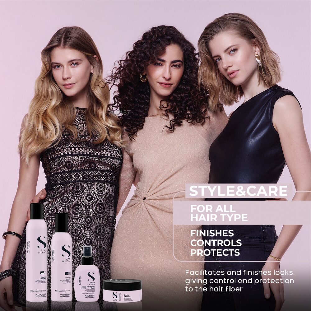 AL0161-6.jpg Alfaparf Milano Semi Di Lino Style & Care Amplifying Mousse 250ml - Image 1