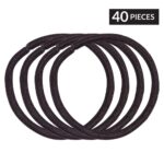 Brushworks Classic Black Hairbands Pack of 40