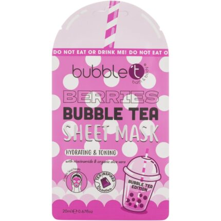 Bubble T Cosmetics Hydrating Sheet Mask Berries 20ml