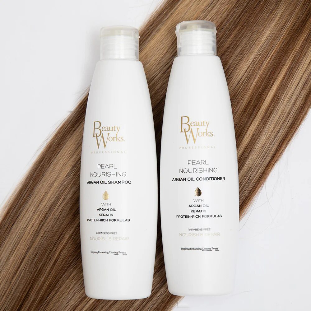 BWPELSHCN-3.jpg Beauty Works Pearl Nourishing Argan Oil Shampoo & Conditioner Twin 2 x 250ml - Image 1