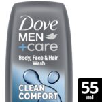 Dove Men+Care Hydrating Clean Comfort 3-In-1 Hair, Face & Body Wash 55ml