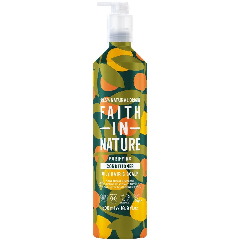 FIN0113.jpg Faith In Nature Grapefruit & Orange Conditioner Aluminium Bottle 500ml - Image 1