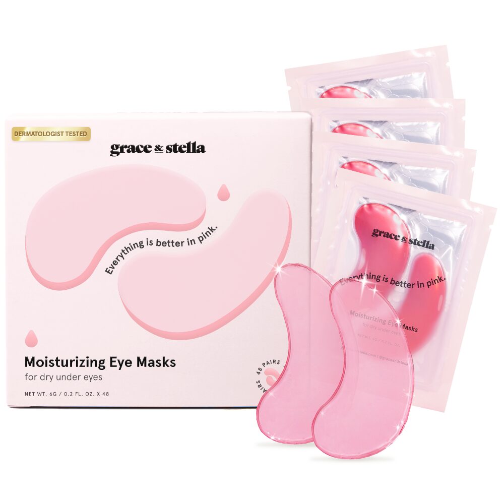 GRA0007.jpg Grace & Stella Moisturising Pink Under Eye Masks Pack of 48 - Image 1