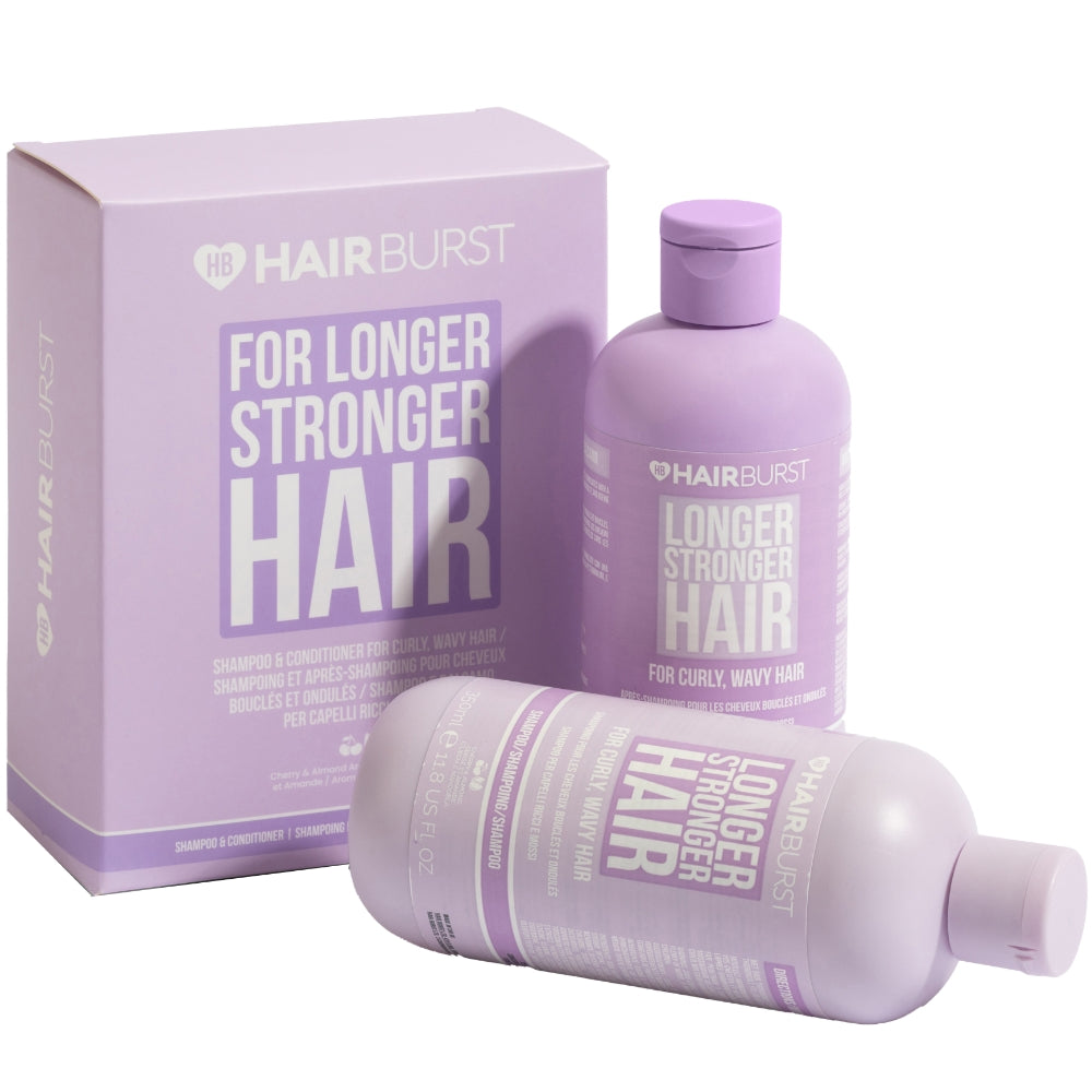 HAIRB0038.jpg Hairburst Curly & Wavy Hair Shampoo & Conditioner Duo 2 x 350ml - Image 1