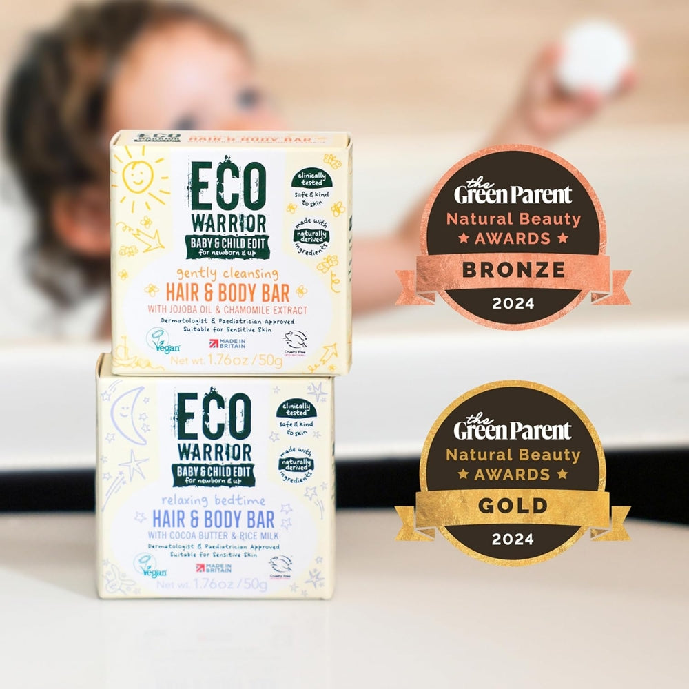 LSCO0020-5.jpg Eco Warrior Baby & Child Relaxing Bedtime Hair & Body Bar 50g - Image 1