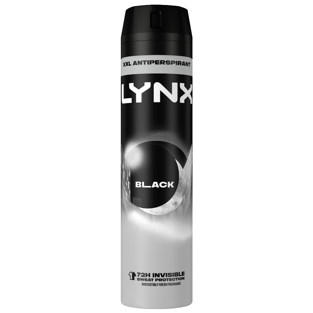 LYNX0002.png Lynx XXL Black 72h Frozen Pear & Cedarwood Anti-Perspirant Deodorant Spray 250ml - Image 1