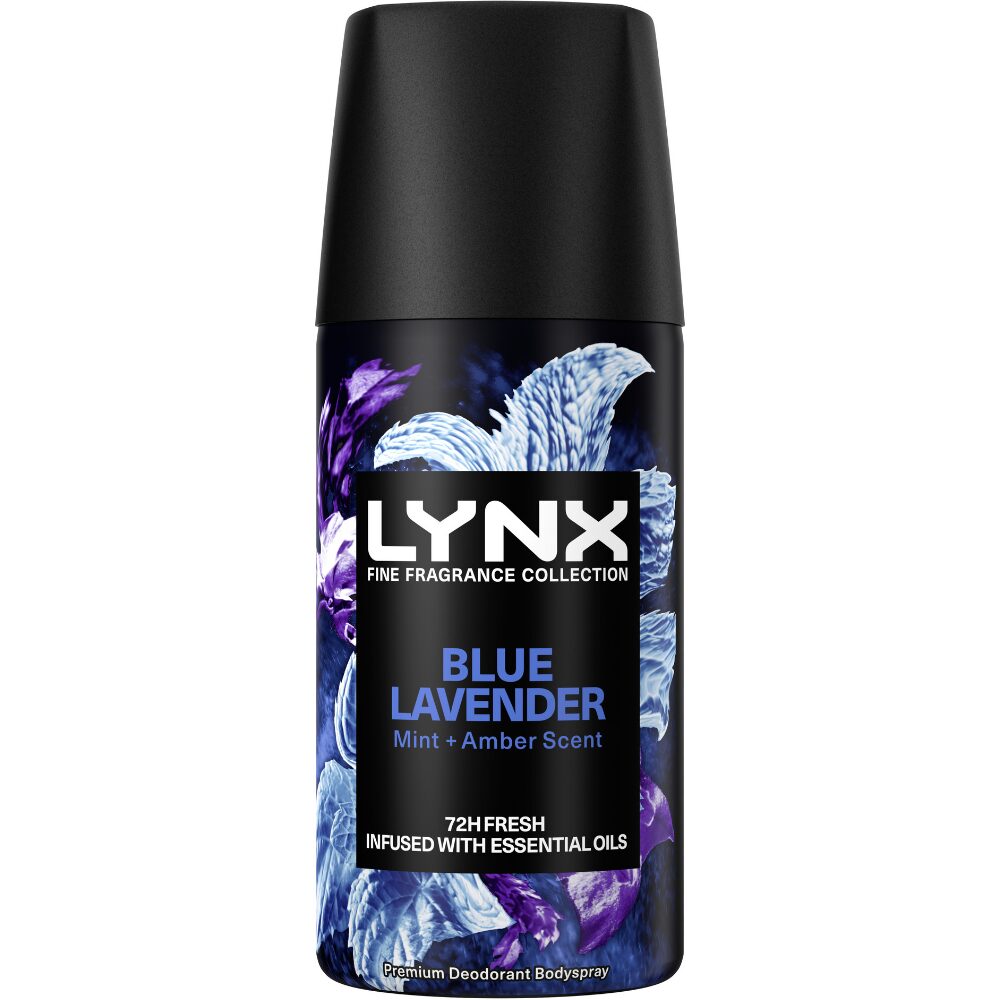 LYNX0083.jpg Lynx Fine Fragrance 72h Blue Lavender Mint & Amber Premium Deodorant Body Spray 35ml - Image 1