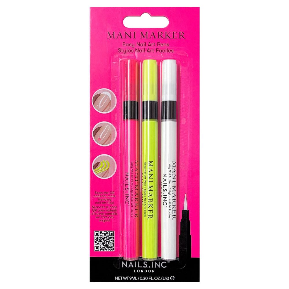 NINC0024-1.jpg Nails Inc. Neon Mani Marker Nail Art Pen Trio 3 x 3ml - Image 1