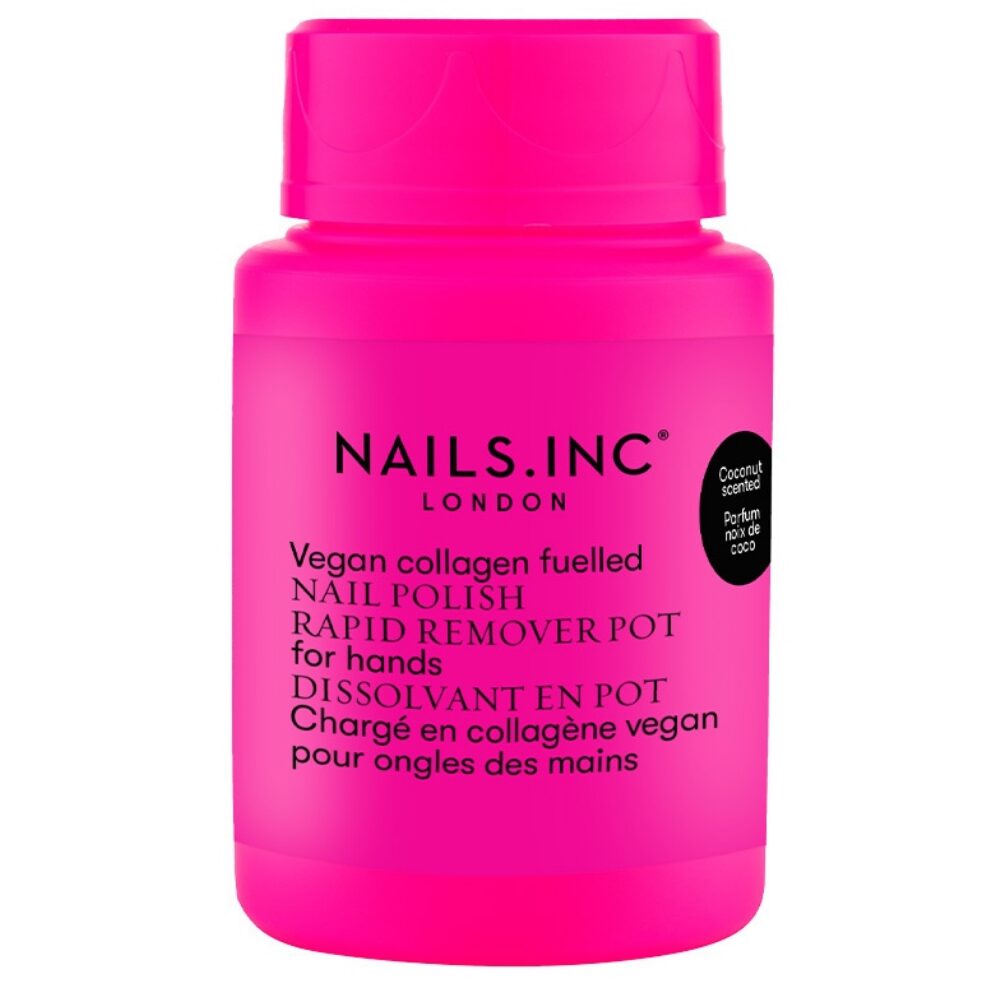 NINC0040.jpg Nails Inc. Vegan Collagen Fuelled Nail Polish Rapid Remover Pot Neon Pink 50ml - Image 1