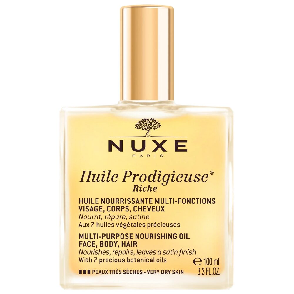 NUXE0028-2_98a90c68-1439-454f-905d-384d58259338.jpg Nuxe Huile Prodigieuse Multi-Purpose Dry Oil 100ml + Roll & Glow Oil 8ml Duo - Image 1