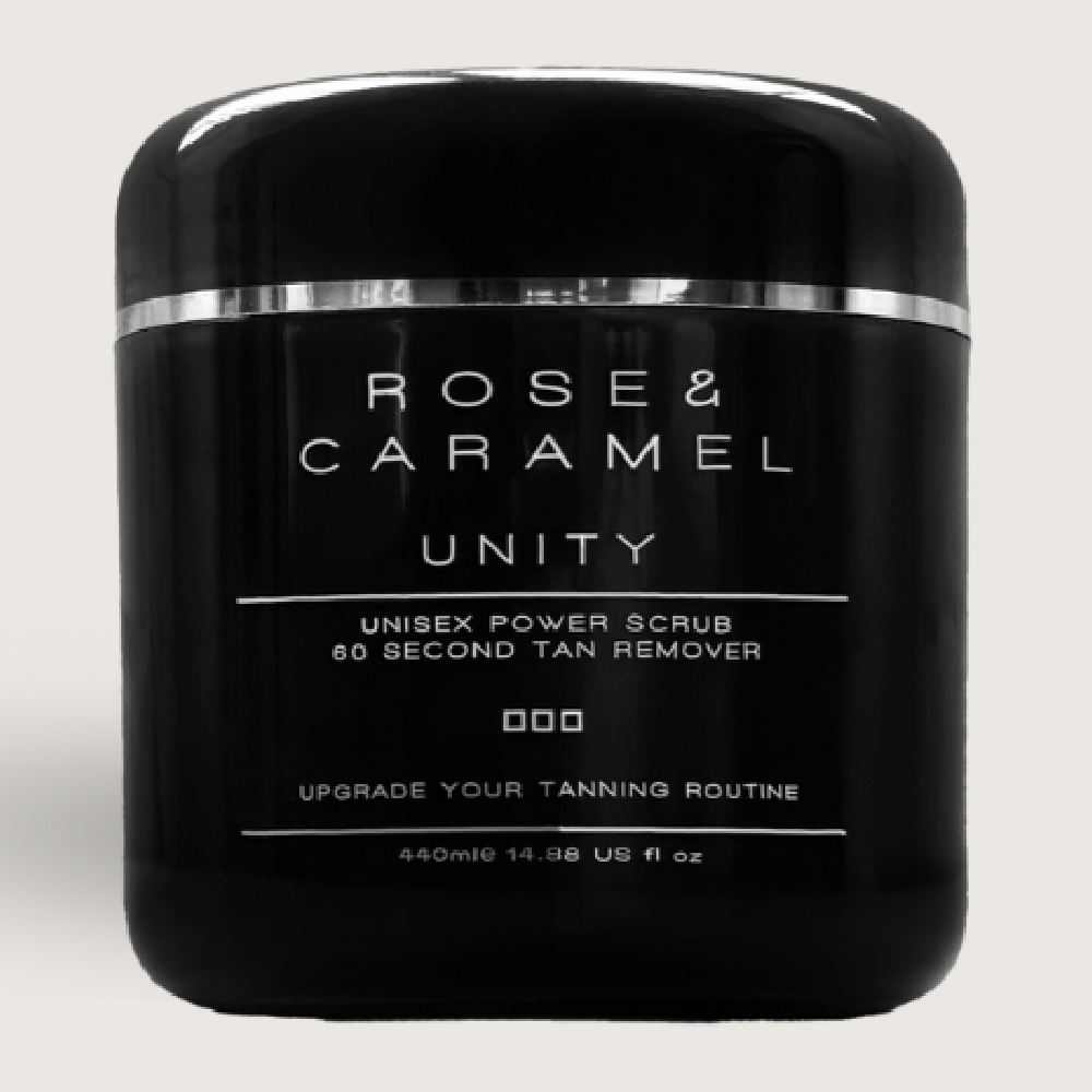 RCA0031-1.png Rose & Caramel Unity Unisex 60 Second Tan Removing Power Scrub 440ml - Image 1
