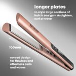 revamp dynamic radiance straight & style ceramic ionic hair straightener gold - Image 3