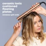 revamp dynamic radiance straight & style ceramic ionic hair straightener gold - Image 6