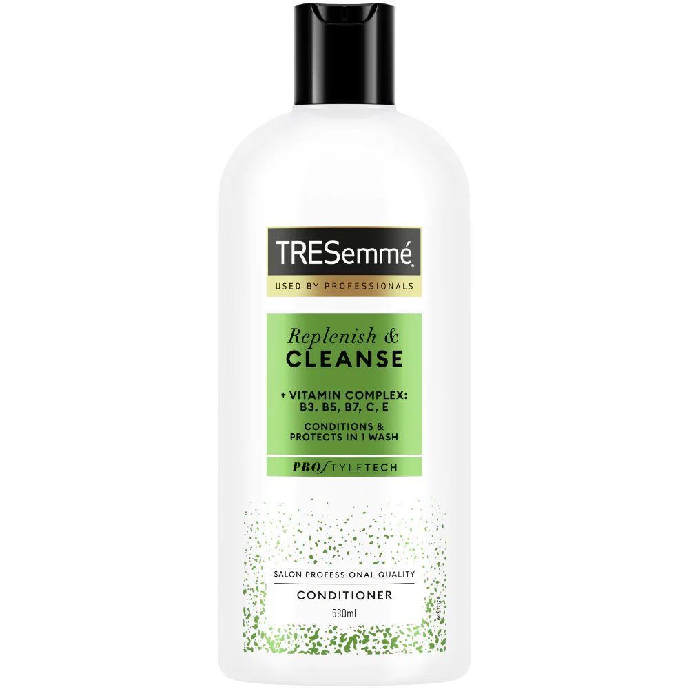 TRESRECLTW_2.png TRESemme Replenish & Cleanse Shampoo & Conditioner Twin 2 x 680ml - Image 1