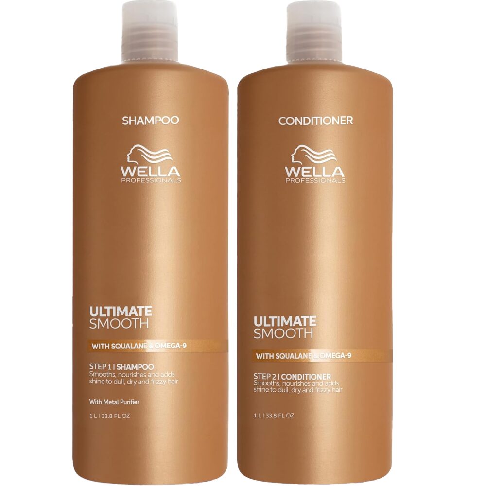 WPULSMOTWLGNO_8c2514c6-16ec-42d0-a56d-f40f1216a5ea.jpg Wella Professionals Ultimate Smooth Shampoo & Conditioner Twin 2 x 1000ml - Image 1