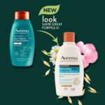 Aveeno Smoothing+ Rose Water & Chamomile Blend Shampoo & Conditioner Twin 2 x 300ml - Image 2
