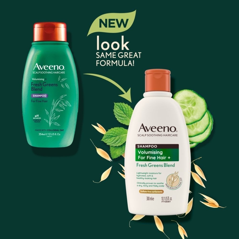 aveeno-volumising-fresh-greens-blend-shampoo-conditioner-for-fine-thin-hair-twin-2-x-300ml-p32106-89157_image.jpg Aveeno Volumising+ Fresh Greens Blend Shampoo & Conditioner Twin 2 x 300ml - Image 1