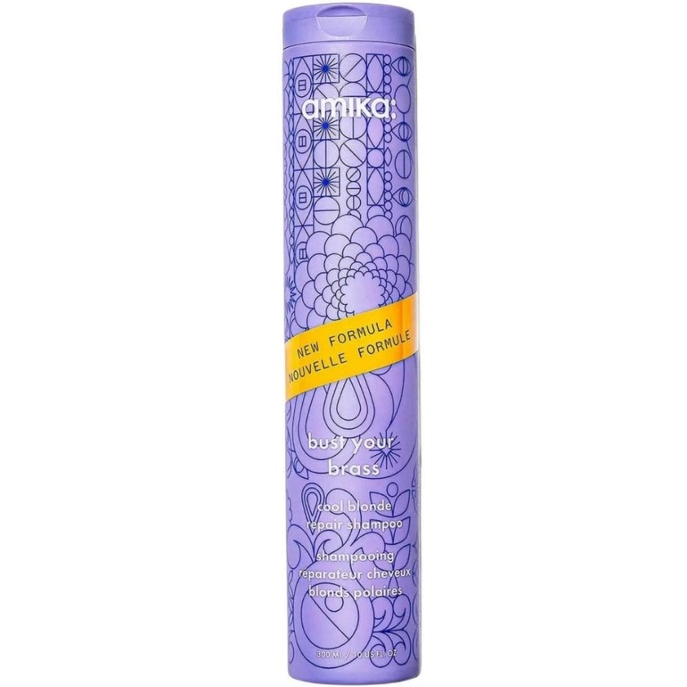 bust-your-brass-cool-blonde-repair-shampoo-275ml-p38368-123010_image.jpg Amika Bust Your Brass Cool Blonde Repair Shampoo 275ml - Image 1