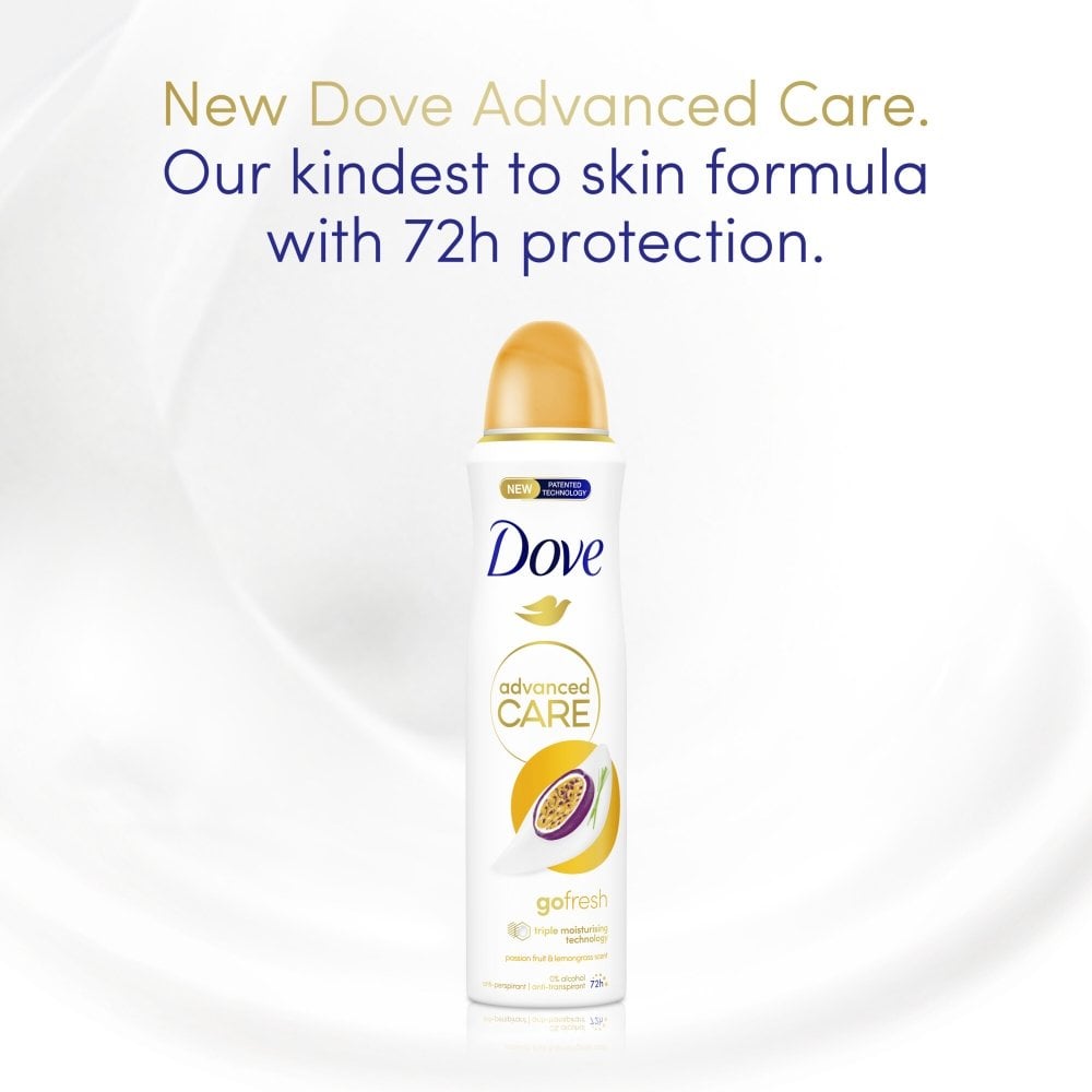 dove-advanced-care-go-fresh-passion-fruit-lemongrass-anti-perspirant-deodorant-200ml-p33726-97526_image.jpg Dove Advanced Care 72h Go Fresh Passion Fruit & Lemongrass Anti-Perspirant Deodorant Spray 200ml - Image 1