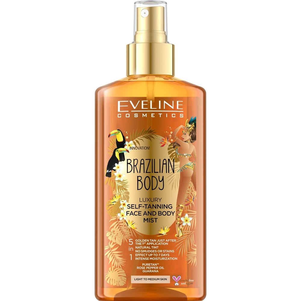 eveline-cosmetics-brazilian-body-5-in-1-luxury-self-tanning-face-body-mist-150ml-p21786-46917_image.jpg Eveline Cosmetics Brazilian Body 5-in-1 Luxury Self-Tanning Face & Body Mist 150ml - Image 1