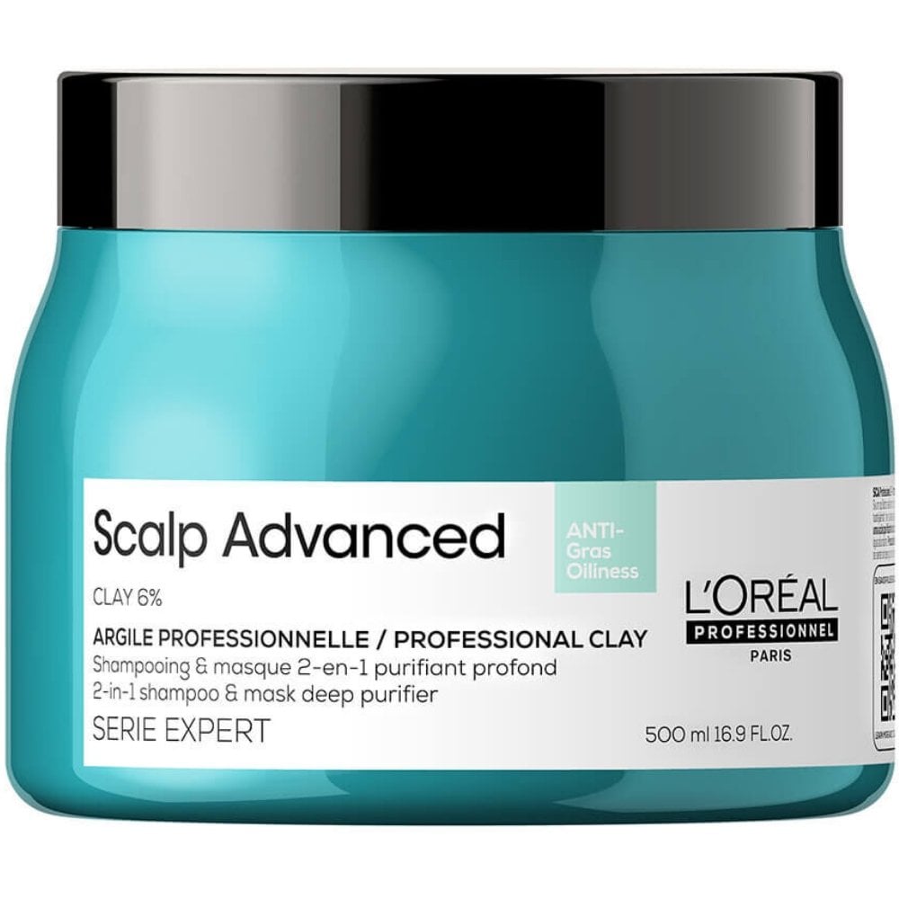 loreal-professionnel-serie-expert-scalp-advanced-anti-oiliness-2-in-1-deep-purifier-clay-shampoo-mask-500ml-p31870-88067_image.jpg L'Oreal Professionnel Serie Expert Scalp Advanced Anti-Oiliness 2-in-1 Deep Purifier Clay 500ml - Image 1