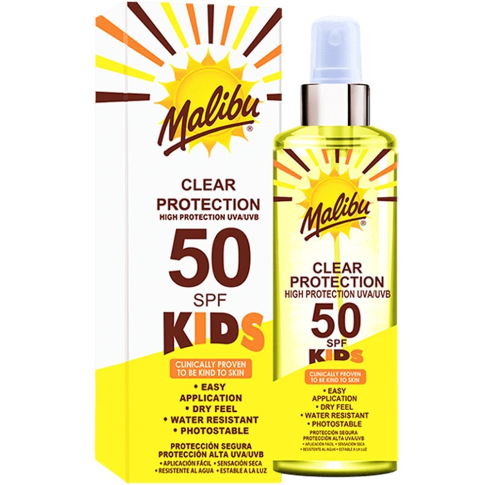 malibu-kids-clear-protection-spray-spf50-250ml-p28119-70146_image.jpg Malibu Kids Clear Protection Spray SPF50 250ml - Image 1