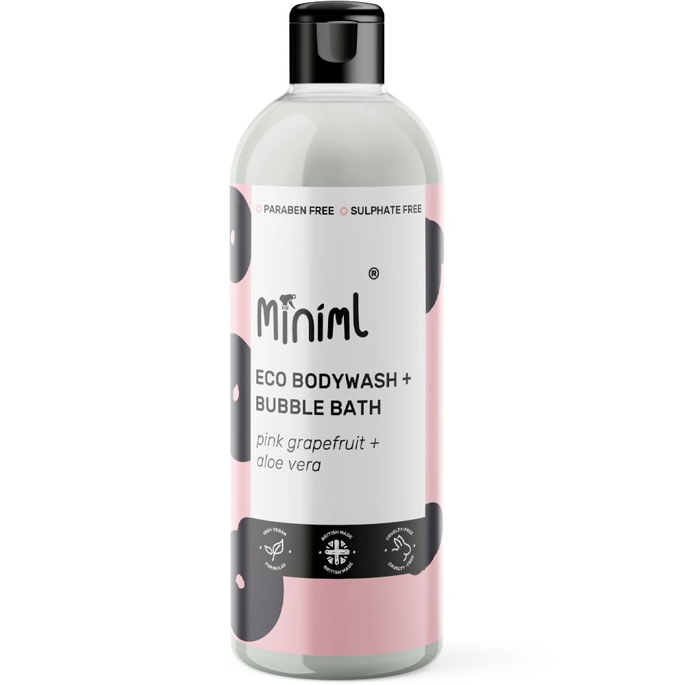 miniml-eco-friendly-body-wash-bubble-bath-pink-grapefruit-aloe-vera-500ml-flip-lid-p24991-57551_image.jpg Miniml Eco-Friendly Body Wash & Bubble Bath Pink Grapefruit + Aloe Vera 500ml Flip Lid - Image 1