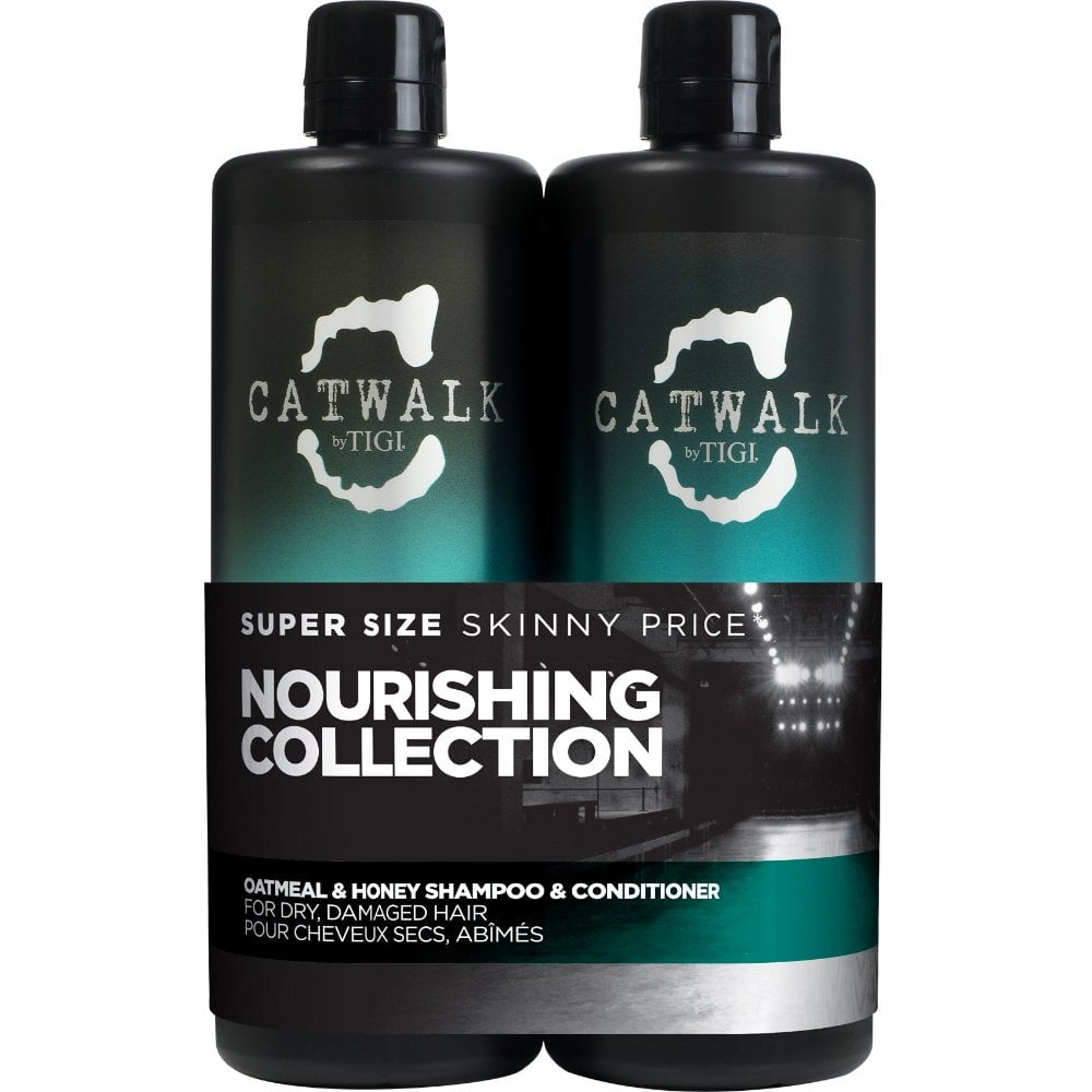 nourishing-collection-oatmeal-honey-shampoo-conditioner-for-dry-damaged-hair-750ml-tween-p4785-24761_image.jpg TIGI Catwalk Nourishing Collection Oatmeal & Honey Shampoo & Conditioner 750ml Twin Pack - Image 1