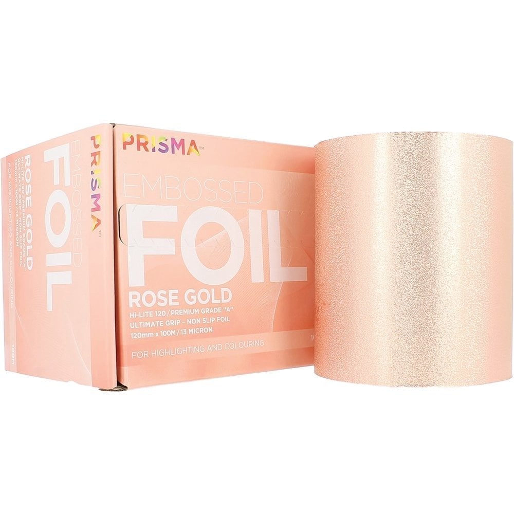 prisma-embossed-rose-gold-foil-120mm-x-100mtr-p35640-107952_image.jpg Prisma Embossed Rose Gold Foil 120mm x 100mtr - Image 1